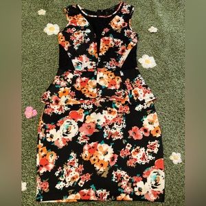 Colorful Floral Dress🧡